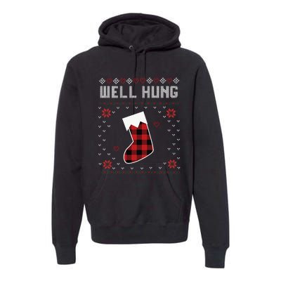 Nice Rack Well Hung Ugly Sweater Fun Couples Christmas Premium Hoodie