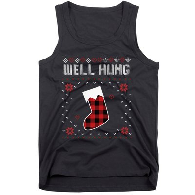 Nice Rack Well Hung Ugly Sweater Fun Couples Christmas Tank Top