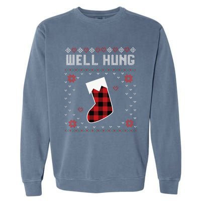 Nice Rack Well Hung Ugly Sweater Fun Couples Christmas Garment-Dyed Sweatshirt