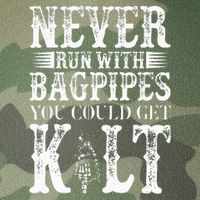 Never Run With Bagpipes You Could Kilt Bagpipe Players Legacy Tie Dye Trucker Hat