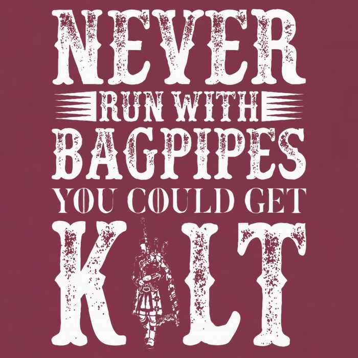 Never Run With Bagpipes You Could Kilt Bagpipe Players 16oz Travel Tumbler