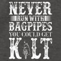 Never Run With Bagpipes You Could Kilt Bagpipe Players Vector Backpack