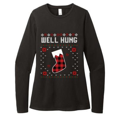 Nice Rack Well Hung Ugly Sweater Fun Couples Christmas Gift Womens CVC Long Sleeve Shirt