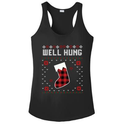 Nice Rack Well Hung Ugly Sweater Fun Couples Christmas Gift Ladies PosiCharge Competitor Racerback Tank