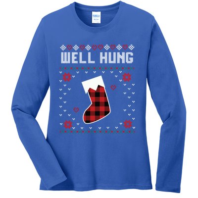 Nice Rack Well Hung Ugly Sweater Fun Couples Christmas Gift Ladies Long Sleeve Shirt