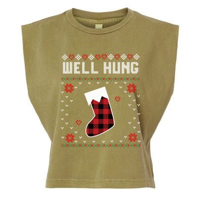 Nice Rack Well Hung Ugly Sweater Fun Couples Christmas Gift Garment-Dyed Women's Muscle Tee