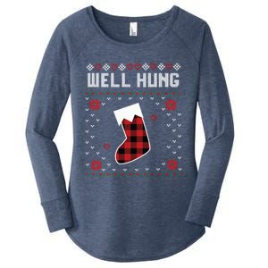 Nice Rack Well Hung Ugly Sweater Fun Couples Christmas Gift Women's Perfect Tri Tunic Long Sleeve Shirt