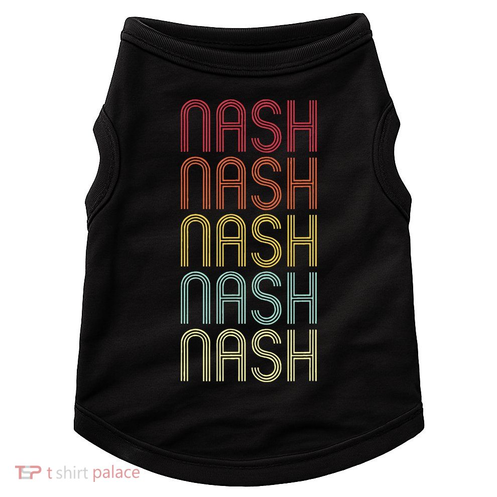 Nash Retro Wordmark Pattern Vintage Personalized 70s Doggie Tank