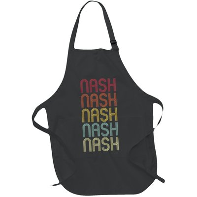 Nash Retro Wordmark Pattern Vintage Personalized 70s Apron