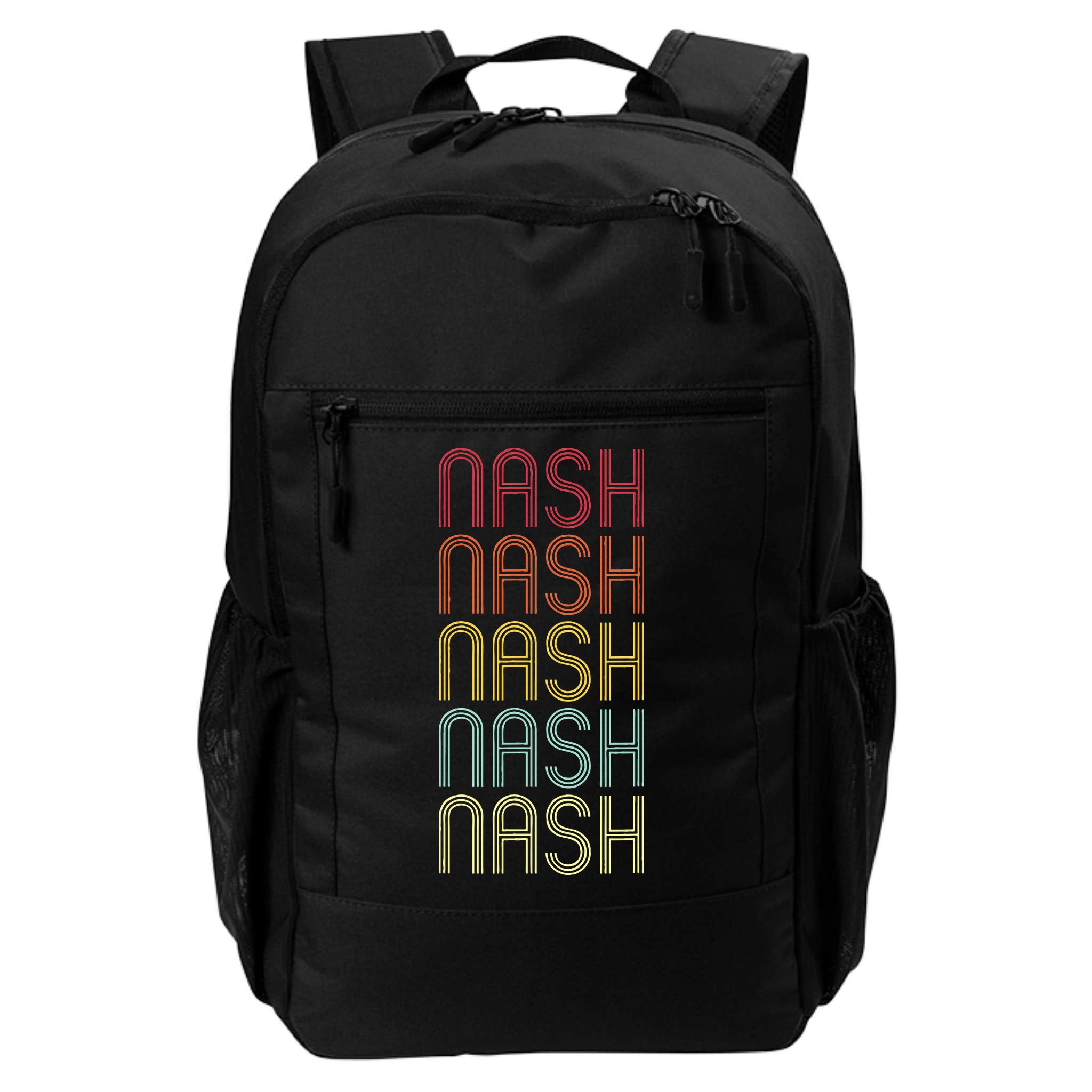 Nash Retro Wordmark Pattern Vintage Personalized 70s Backpack