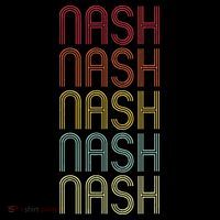 Nash Retro Wordmark Pattern Vintage Personalized 70s Baby Bodysuit