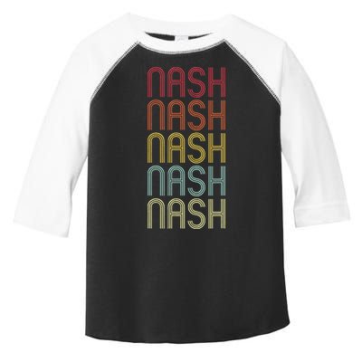 Nash Retro Wordmark Pattern Vintage Personalized 70s Toddler Fine Jersey T-Shirt