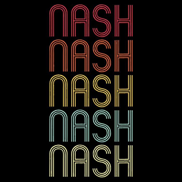 Nash Retro Wordmark Pattern Vintage Personalized 70s Tank Top