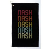Nash Retro Wordmark Pattern Vintage Personalized 70s Golf Towel