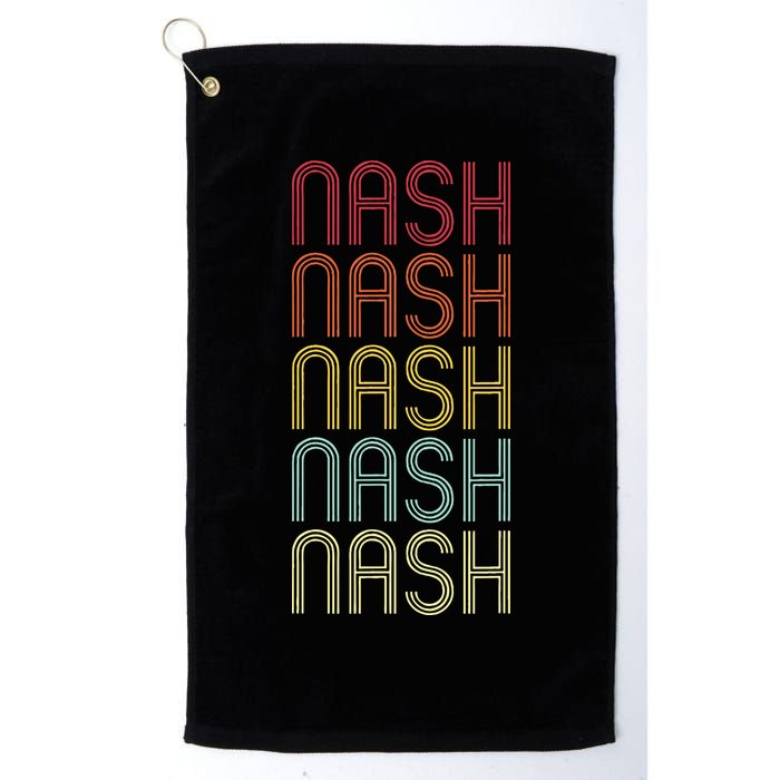 Nash Retro Wordmark Pattern Vintage Personalized 70s Golf Towel