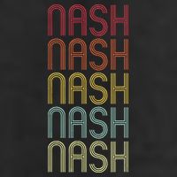Nash Retro Wordmark Pattern Vintage Personalized 70s Golf Towel