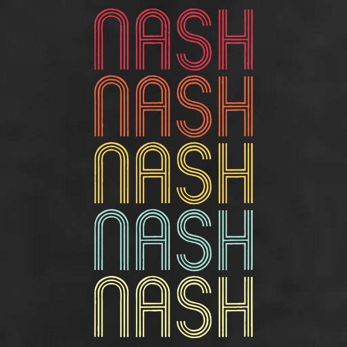 Nash Retro Wordmark Pattern Vintage Personalized 70s Golf Towel