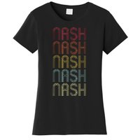 Nash Retro Wordmark Pattern Vintage Personalized 70s Women's T-Shirt