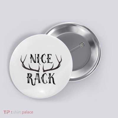 Nice Rack With Antlers Button