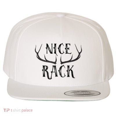 Nice Rack With Antlers Wool Snapback Cap