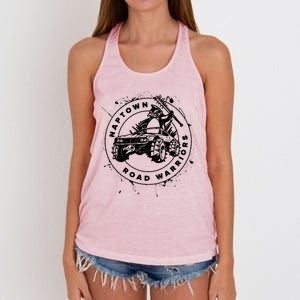 Naptown Road Warriors Penguin Mascot Women's Knotted Racerback Tank