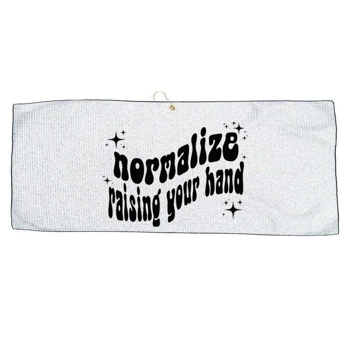 Normalize Raising Your Hand Large Microfiber Waffle Golf Towel