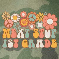 Next Stop 1st Grade Hello School Groovy Back To School Legacy Tie Dye Trucker Hat