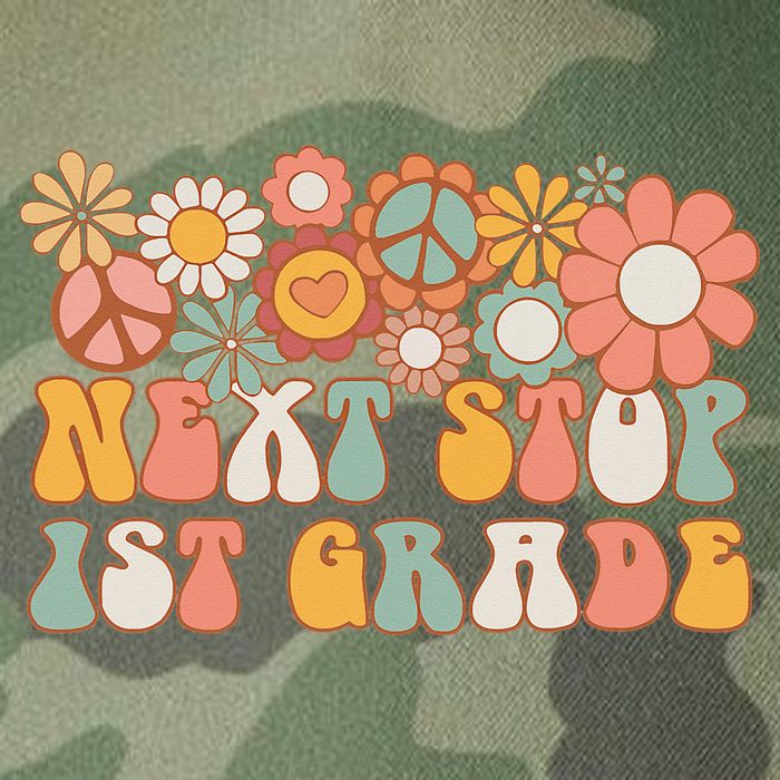 Next Stop 1st Grade Hello School Groovy Back To School Legacy Tie Dye Trucker Hat