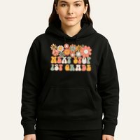 Next Stop 1st Grade Hello School Groovy Back To School Hoodie