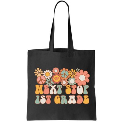 Next Stop 1st Grade Hello School Groovy Back To School Bag