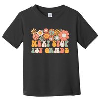 Next Stop 1st Grade Hello School Groovy Back To School Toddler T-Shirt