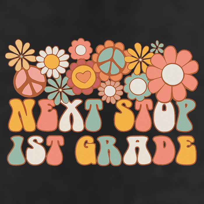 Next Stop 1st Grade Hello School Groovy Back To School Microfiber Hand Towel
