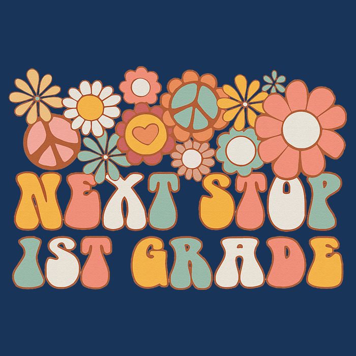 Next Stop 1st Grade Hello School Groovy Back To School Infant Baby Jersey Bodysuit