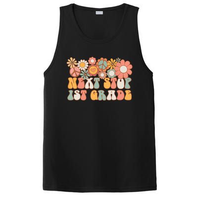 Next Stop 1st Grade Hello School Groovy Back To School PosiCharge Competitor Tank