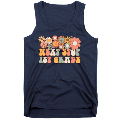 Next Stop 1st Grade Hello School Groovy Back To School Tank Top