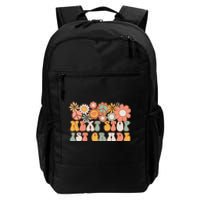 Next Stop 1st Grade Hello School Groovy Back To School Daily Commute Backpack