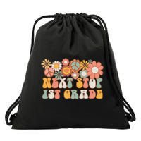 Next Stop 1st Grade Hello School Groovy Back To School Drawstring Bag