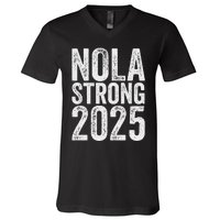 Nola Strong 2025 Never Forget New Orleans Support V-Neck T-Shirt