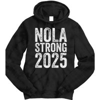 Nola Strong 2025 Never Forget New Orleans Support Tie Dye Hoodie