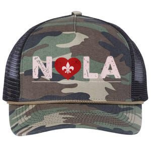 Nola Strong 2025 New Orleans Support Retro Rope Trucker Hat Cap