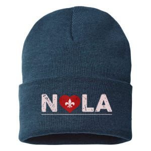 Nola Strong 2025 New Orleans Support Sustainable Knit Beanie