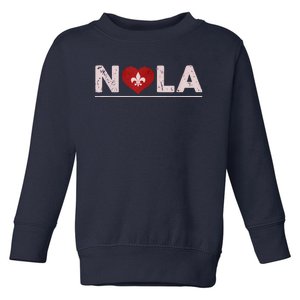 Nola Strong 2025 New Orleans Support Toddler Sweatshirt