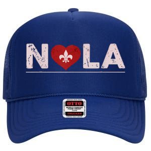 Nola Strong 2025 New Orleans Support High Crown Mesh Back Trucker Hat