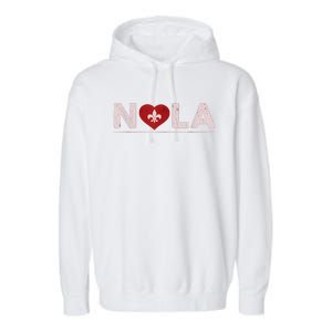 Nola Strong 2025 New Orleans Support Garment-Dyed Fleece Hoodie