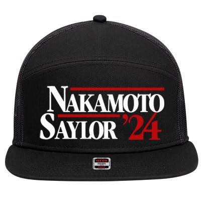 Nakamoto Saylor 24 7 Panel Mesh Trucker Snapback Hat