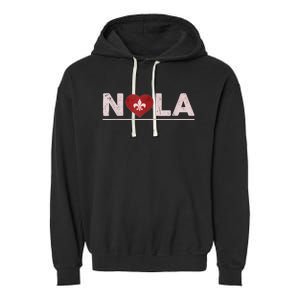 Nola Strong 2025 New Orleans Support Garment-Dyed Fleece Hoodie