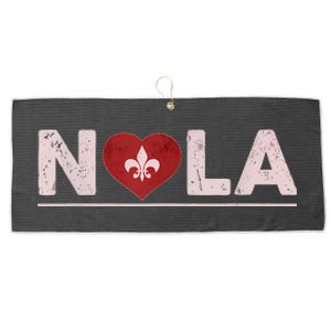 Nola Strong 2025 New Orleans Support Large Microfiber Waffle Golf Towel