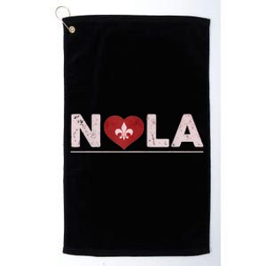 Nola Strong 2025 New Orleans Support Platinum Collection Golf Towel