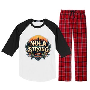 Nola Strong 2025 Never Forget New Orleans Raglan Sleeve Pajama Set