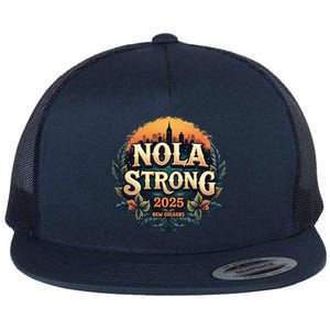 Nola Strong 2025 Never Forget New Orleans Flat Bill Trucker Hat